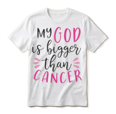My God Is Bigger Than Cancer,breast Cancer Support Unisex T-Shirt - White