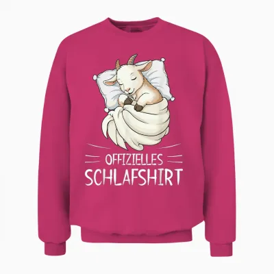 Offizielles Schlafshirt Ziege Pyjama Schlafanzug Unisex Sweatshirt - Heliconia