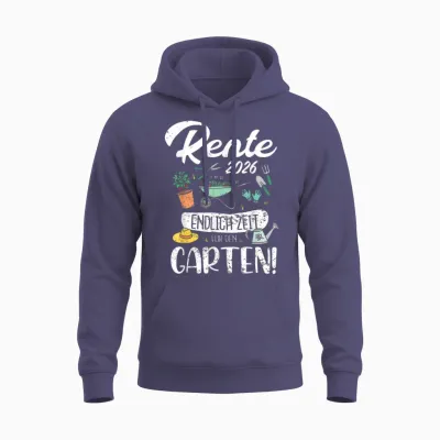 Rente 2026 Endlich Zeit Für Den Garten Funny Retirement Unisex Hoodie - Heather Sport Dark Navy