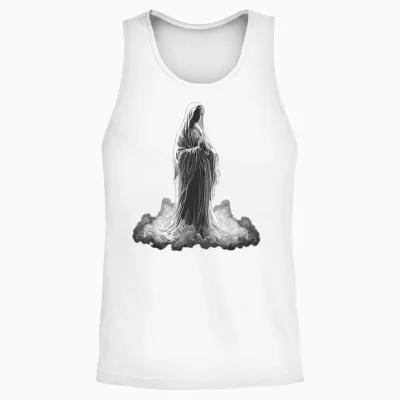 The Blessed Virgin Mary Unisex Tank Top - White