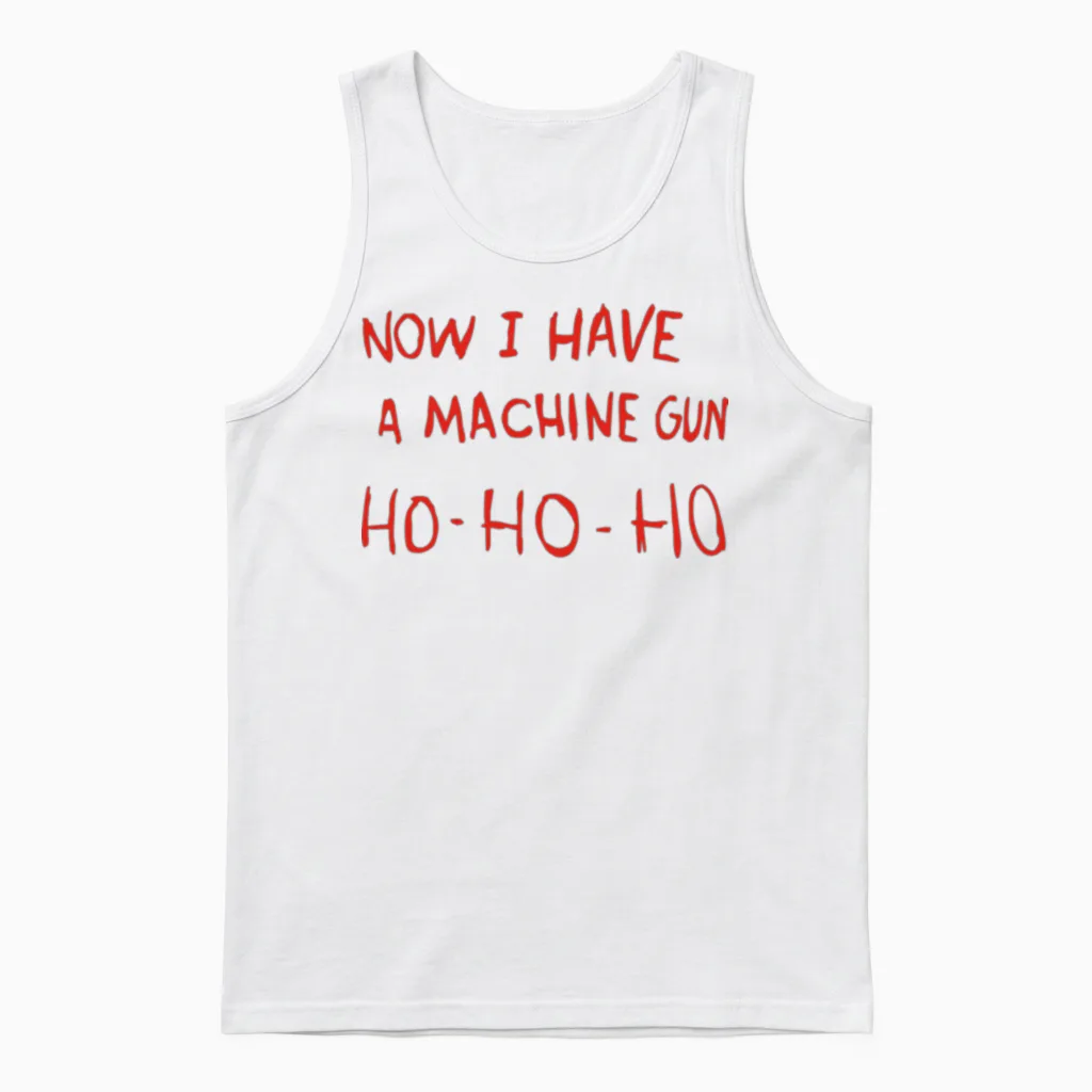 Die Hard Now I Have a Machine Gun Ho Ho Ho Unisex Tank Top in White