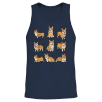 Dog Lover Dog Lover Dog Gift Corgi Unisex Tank Top - Navy – 2