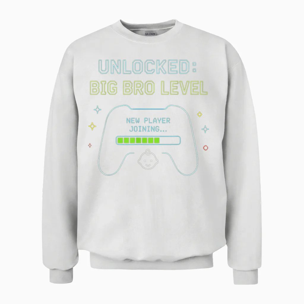 Unlocked : Niveau Grand Frère Débloqué Unisex Sweatshirt in White