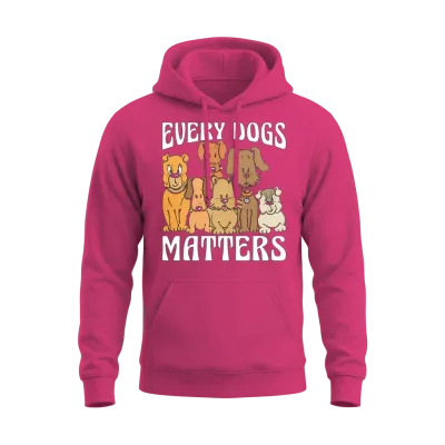 Service Dog Trainer Every Dog Matters Service Dog Unisex Hoodie - Heliconia