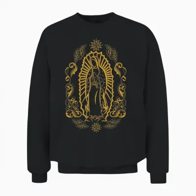Virgen Santa María De Guadalupe Morenita Del Tepeyac Unisex Sweatshirt - Black