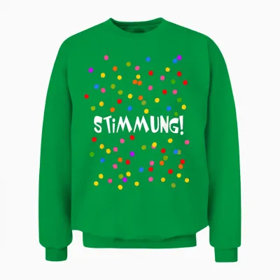 Stimmung Konfetti Silvester Karneval Kostüm Fasching Lustig Unisex Sweatshirt - Irish Green