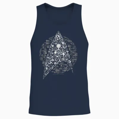 Star Trek: the Original Series Iconic Mashup Unisex Tank Top - Navy