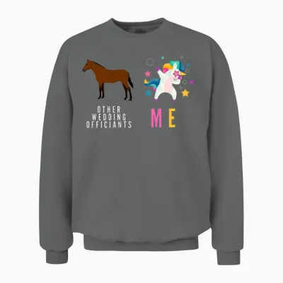 Funny Wedding Officiant Gift Unisex Sweatshirt - Graphite Heather