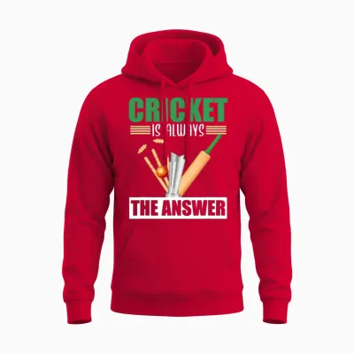 Cricket Cricket Sport Funny Cricketer Cricket Unisex Hoodie - Red