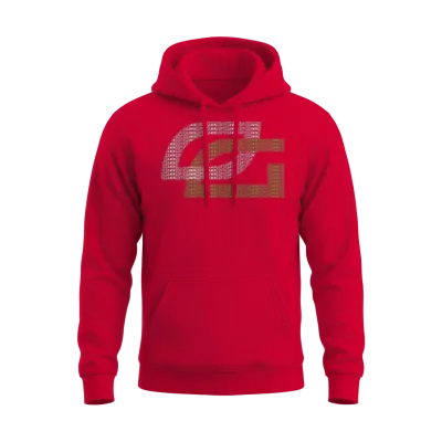Optic Gaming Logo White Spell Out Mp Unisex Hoodie - Red