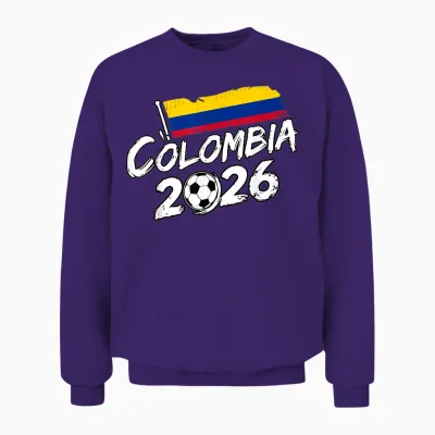 Kolumbien Fußball Fußball Game Player Fan Kolumbianische Flagge Unisex Sweatshirt - Purple