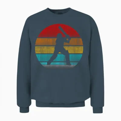 Retro Vinatge Cricket Unisex Sweatshirt - Dark Heather