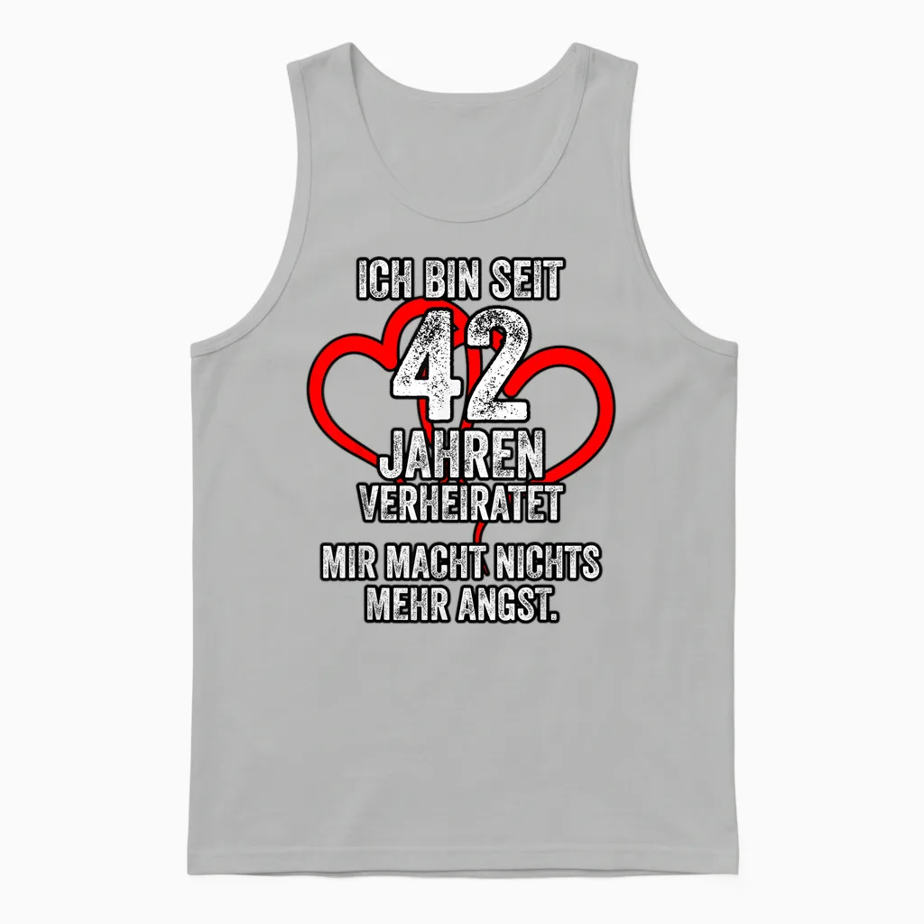 42. Hochzeitstag Tshirt Spruch Ich Bin Seit 42 Jahren Unisex Tank Top in Ash