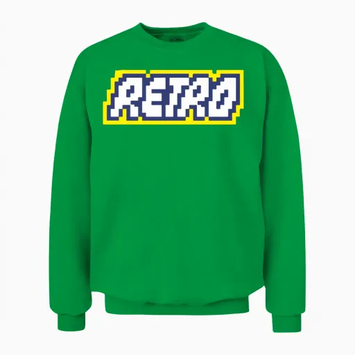 Retro Unisex Sweatshirt in Irish Green
