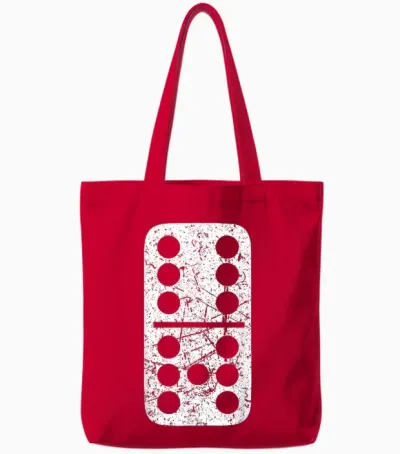 6-7 Meme Domino Cool Six-Seven Funny 67 Gen Z Alpha Tote Bags - Red