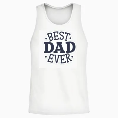 Best Dad Ever Unisex Tank Top - White