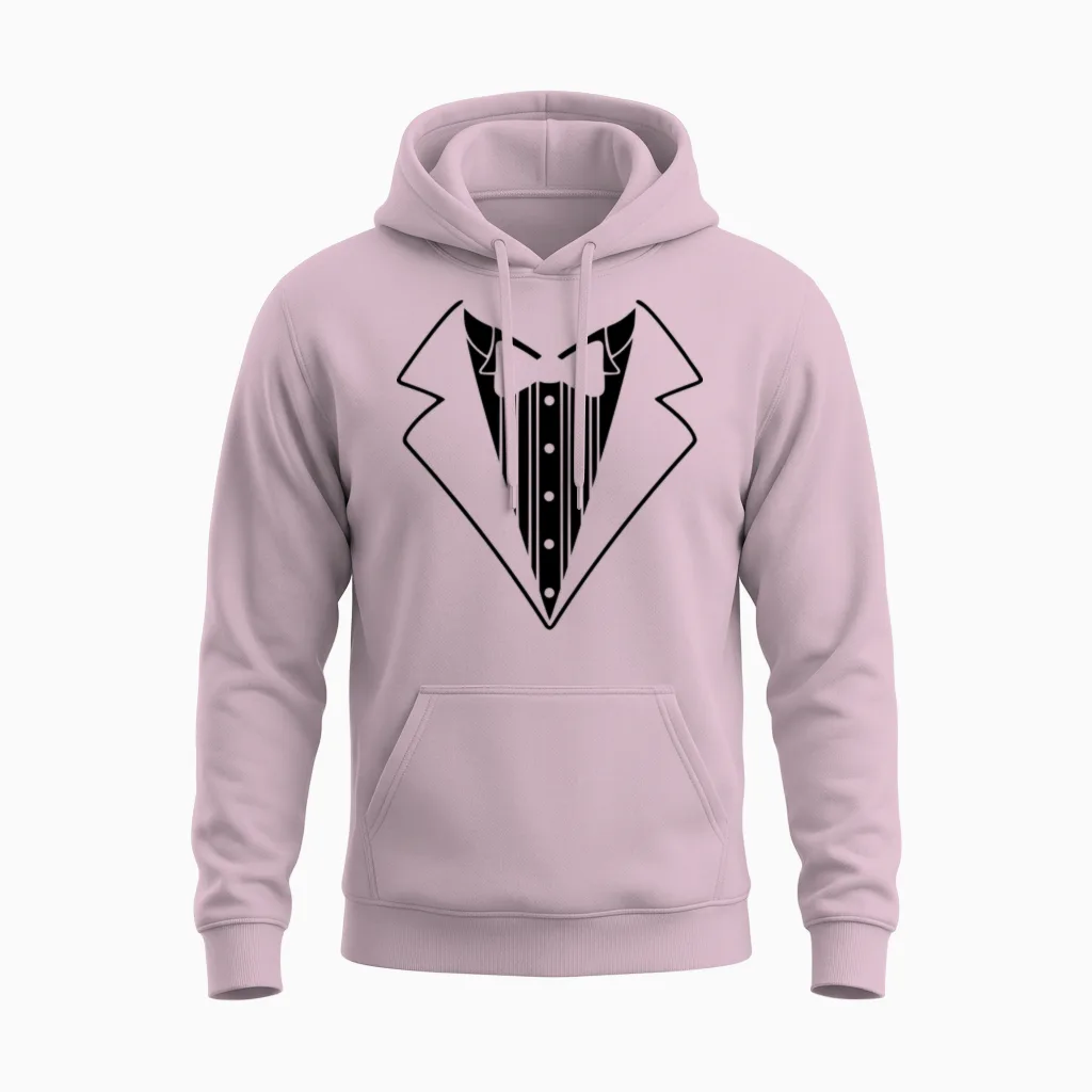 Tuxedo Jacket Costume - Halloween Unisex Hoodie in Light Pink