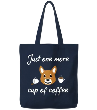 Funny Coffee Tote Bags - Navy