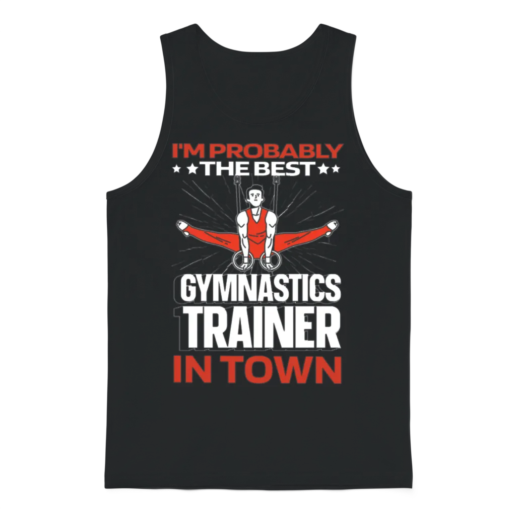 Gymnastics Funny Unisex Tank Top - Black