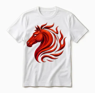 Cheval De Feu Symbole Du Zodiaque Chinois 2026 Nouvel an Lunaire Unisex T-Shirt - White