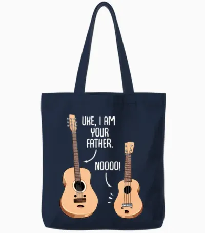 Uke I Am Your Father Noo Funny Music Guitar Lover Tote Bags - Navy