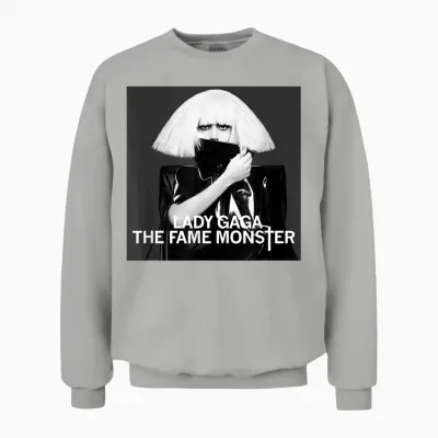 Official Lady Gaga the Fame Monster T-Shirt, Black Unisex Sweatshirt - Ash