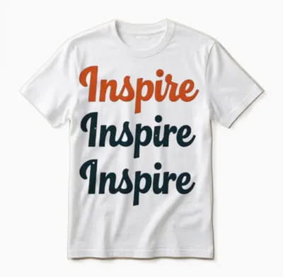 Inspire Retro Typography Unisex T-Shirt - White