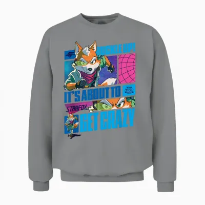 The Super Mario Galaxy Movie Starfox Buckle Up Action Unisex Sweatshirt - Sport Grey