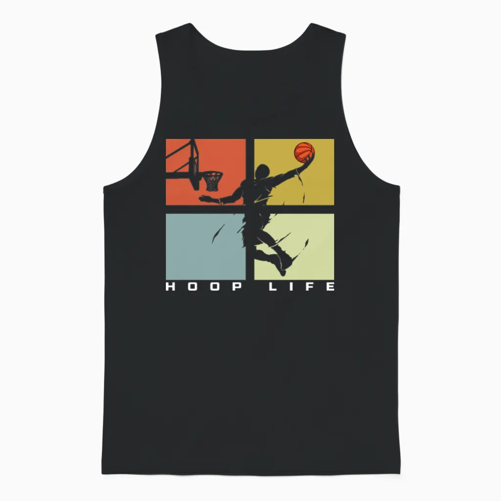 Basketball Basketball Player Retro Unisex Tank Top - Black