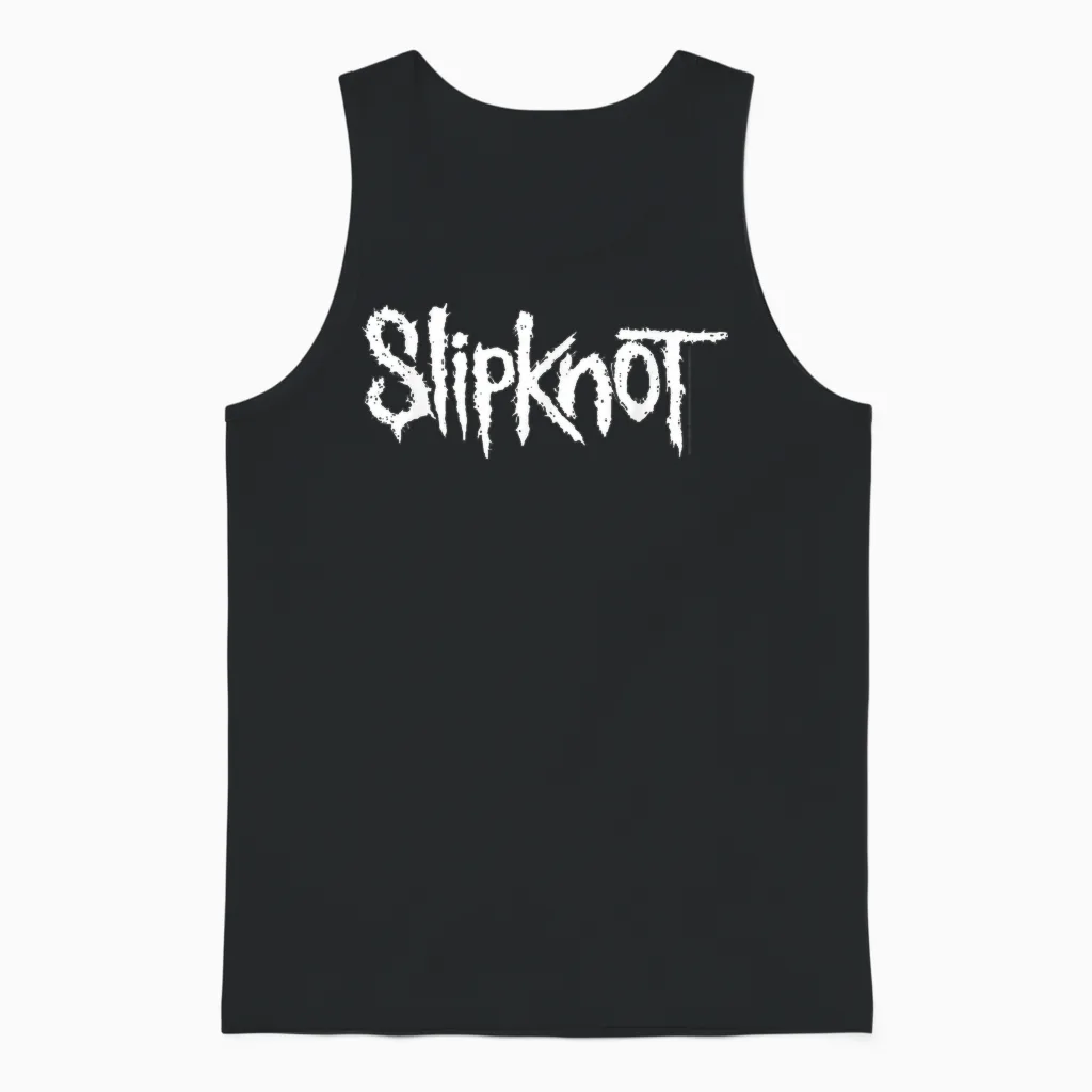 Slipknot Offizielles Logo T-Shirt - Herren, Unisex Kinder - Schwarz - Kurzarm - S - Klassische Passform - Einfarbig - Musik - Band-Fans, Klassisch, Unisex Unisex Tank Top in Black
