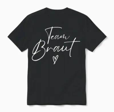 Jga Bride Team Bride Stag Night Subtle Heart Unisex T-Shirt - Black