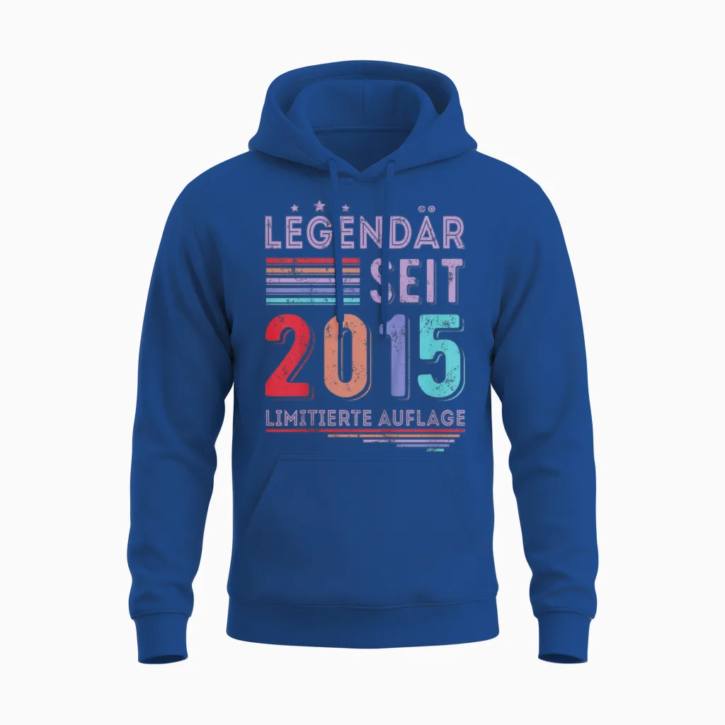 11 Geburtstag Mädchen 11 Jahre Alt Legendär Seit 2015 Unisex Hoodie in Royal