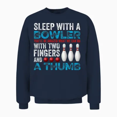 Funny Bowling Gift for Bowlers Unisex Sweatshirt - Navy