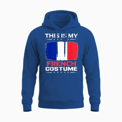 Das Ist Mein Französisches Kostüm France T-Shirt, Black Unisex Hoodie - Royal