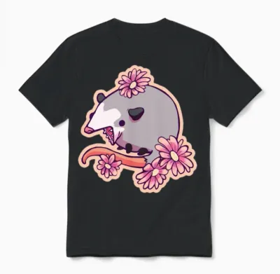 Funny Opossum Possum Unisex T-Shirt - Black
