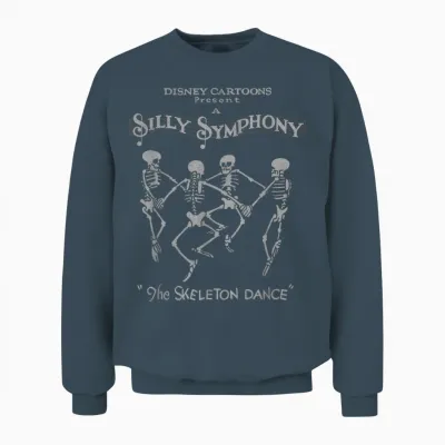 Disney Silly Symphonies the Skeleton Dance Vintage Logo Unisex Sweatshirt - Dark Heather