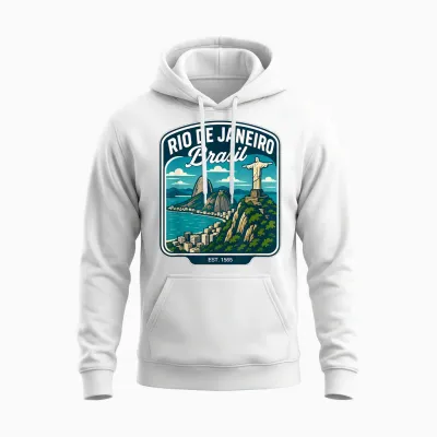 Rio De Janeiro Voyage En Famille Brésil Rio Vacances Unisex Hoodie - White