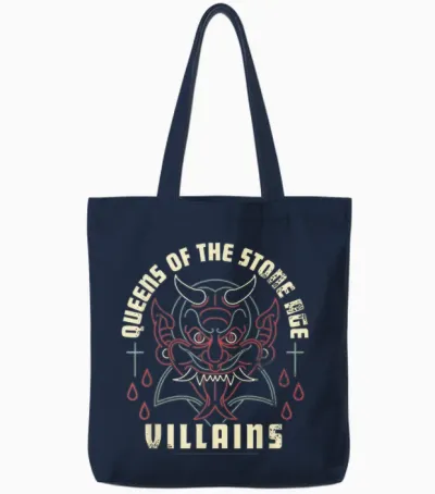 Offizielles Queens of the Stone Age Villains Album Rock Band Tote Bags - Navy