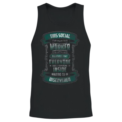Social Worker Job Pedagogy Big Heart Unisex Tank Top - Black