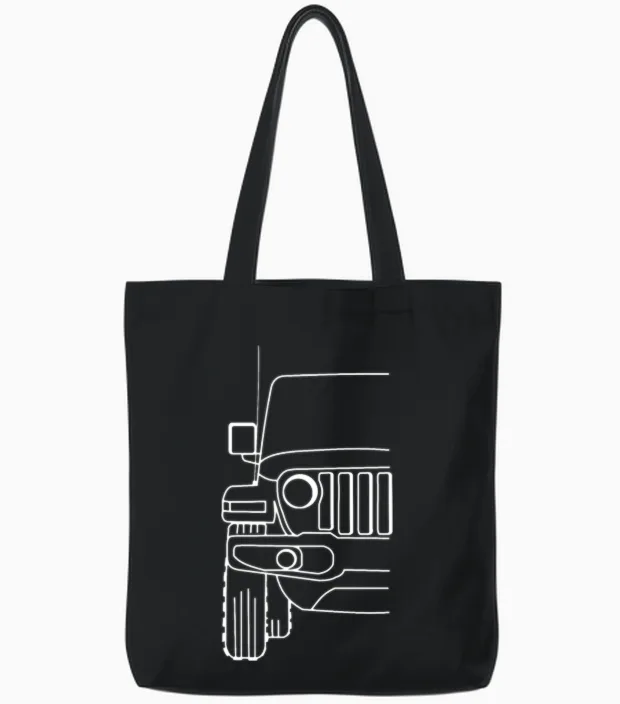 Jeep Wrangler 4x4 off Road Tote Bags in Black