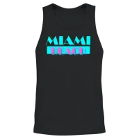 Miami Beach — Summer & Gift Unisex Tank Top - Black – 2