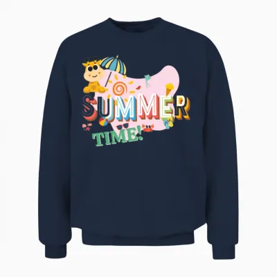 Cute Summer Time - Fun Beach Holidy Unisex Sweatshirt - Navy