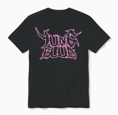 Official Yungblud Deadhappy Pink & Black Unisex T-Shirt - Black