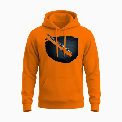 Flute Flutist Music Musician Marching Band Unisex Hoodie - Safety Orange