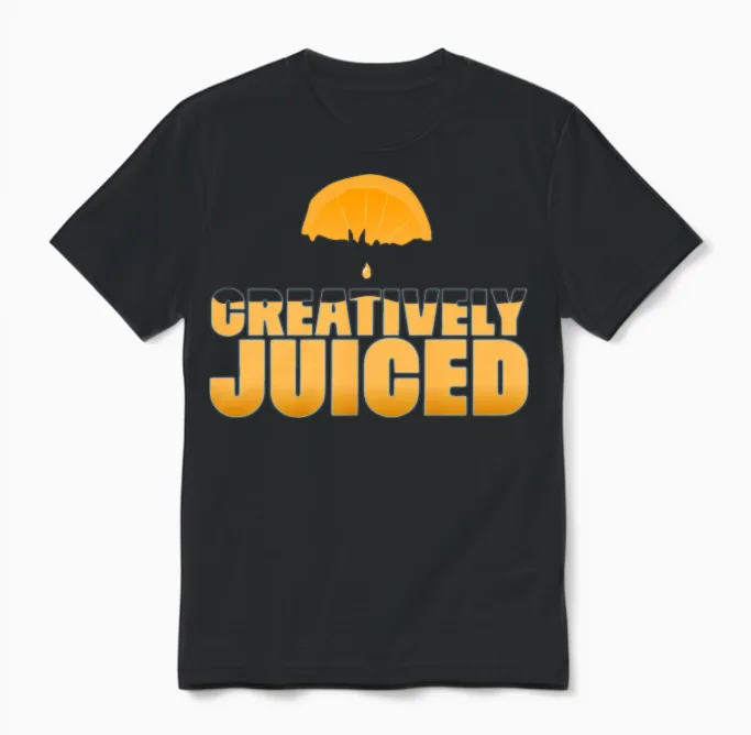 Creatively Juiced Unisex T-Shirt in Black