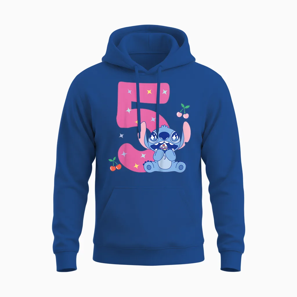 Lilo & Stitch 5 Birthday Unisex Hoodie in Royal