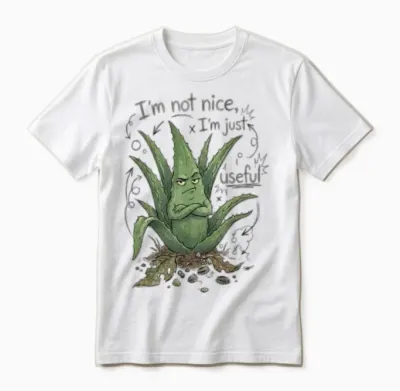 I’m Not Nice, I’m Just Useful – Plant Humor Unisex T-Shirt - White