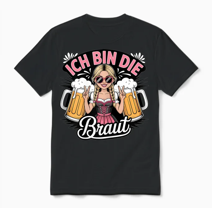 Ich Bin Die Braut Jga Junggesellinnenabschied Unisex T-Shirt in Black