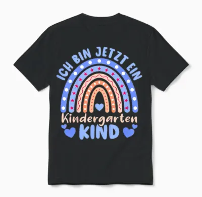 Kinder Ich Bin Jetzt Ein Kindergartenkind Einschulung 2026 Unisex T-Shirt - Black