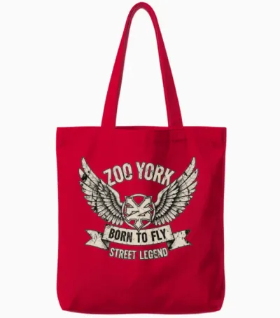 Born to Fly Street Legend Wings Tote Bags - Red